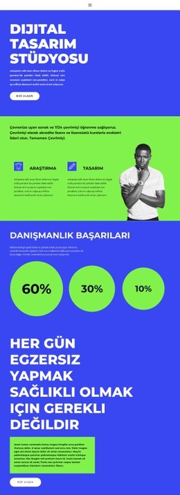 Dijital Geliştirme - Profesyonel Tek Sayfalık Şablon