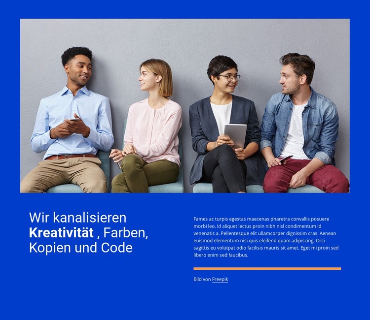 Wir kanalisieren Kreativität Website design