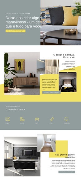 Design É Tudo Para Você - Site Gratuito De Uma Página