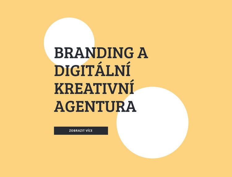 Branding a digitální kreativní agentura Šablona webové stránky