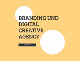 Branding Und Digitale Kreativagentur - Schöne Vorlage Für Eine Seite