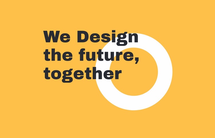 We design the future together Elementor Template Alternative