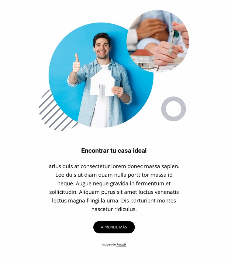 Encontrar tu casa ideal Creador de sitios web HTML