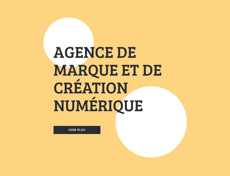 Agence de marque et de création numérique Conception de site Web