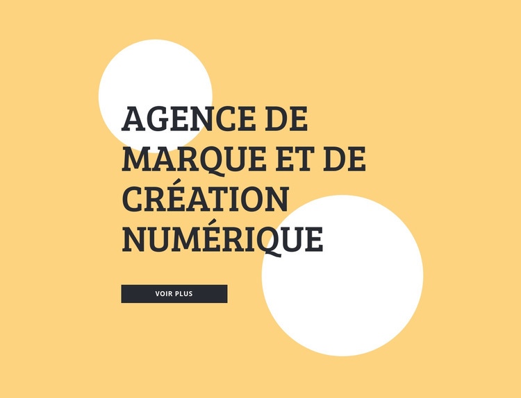 Agence de marque et de création numérique Maquette de site Web