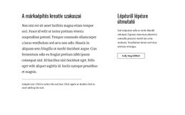 Céloldal A Következőhöz: Szöveg És Gomb Két Oszloppal
