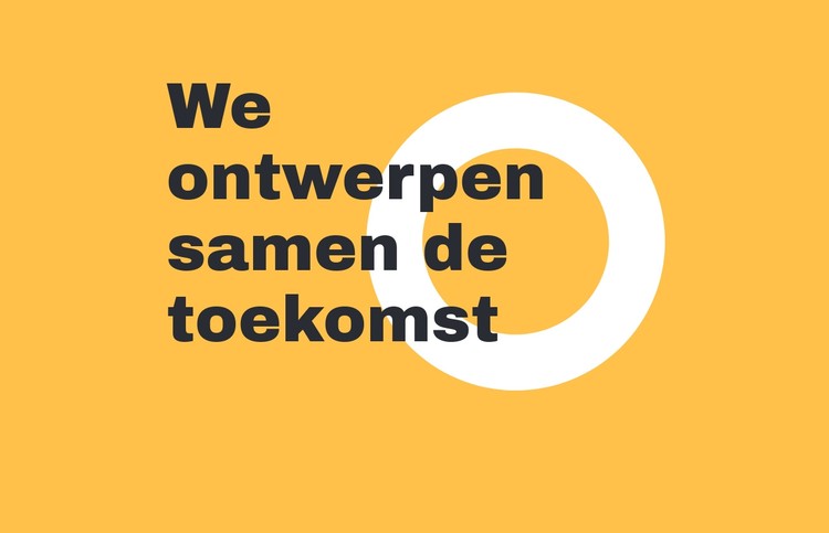 We ontwerpen samen de toekomst CSS-sjabloon