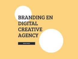 Branding En Digitaal Creatief Bureau - Prachtige Sjabloon Van Één Pagina