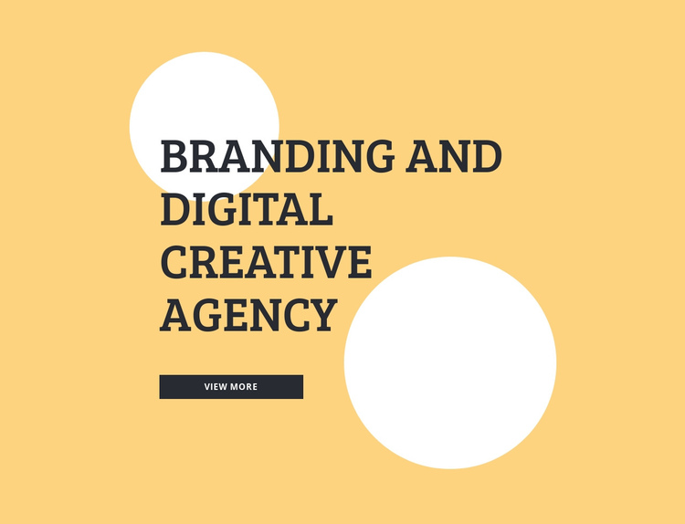 Branding and digital creative agency One Page Template