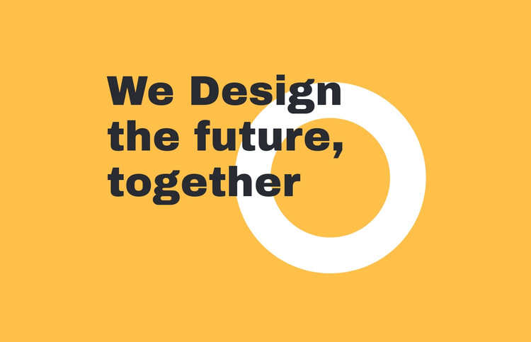 We design the future together One Page Template