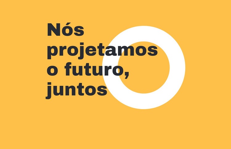 Nós projetamos o futuro juntos Construtor de sites HTML