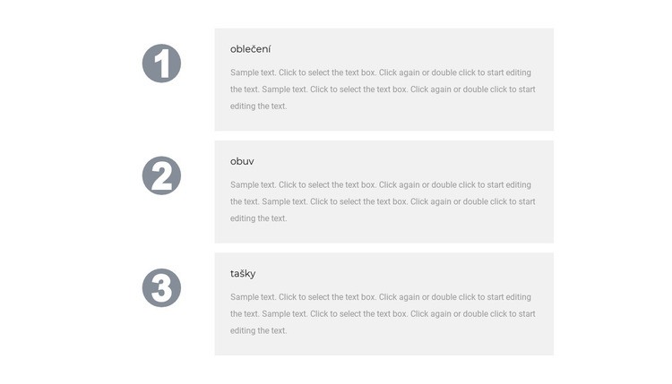 Naše tři výhody Šablona CSS