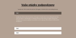 Šablona CSS Pro Vaše Oblíbené Otázky