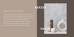 Kerzen Und Vasen Im Innenraum