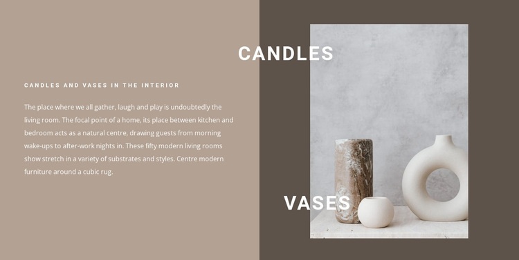 Candles and vases in the interior Elementor Template Alternative