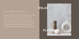 Velas Y Jarrones En El Interior. Plantilla HTML CSS Sencilla