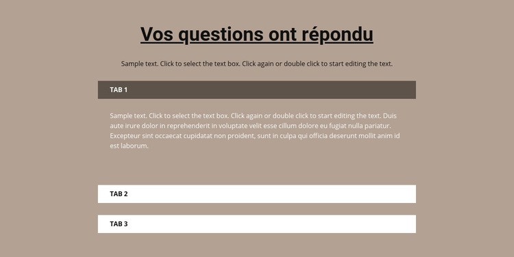 Vos questions populaires Maquette de site Web