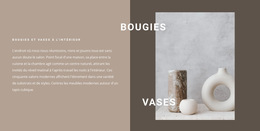Bougies Et Vases À L'Intérieur - Modèle De Site Web Professionnel