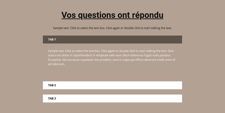 Vos questions populaires Modèle de site Web