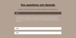 Sections De La Page D'Accueil Pour Vos Questions Populaires