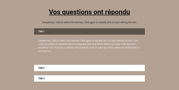 Vos questions populaires Page de destination