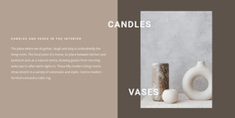 Most Creative HTML5 Template For Candles And Vases In The Interior