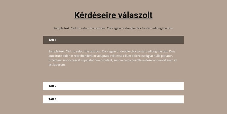 Népszerű kérdései Weboldal sablon