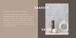 Kaarsen En Vazen In Het Interieur Eenvoudige HTML CSS-Sjabloon