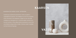 Kaarsen En Vazen In Het Interieur - E-Commercewebsite