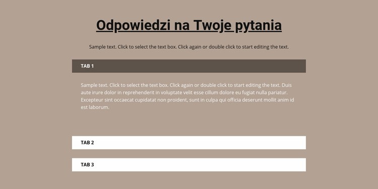 Twoje popularne pytania Makieta strony internetowej