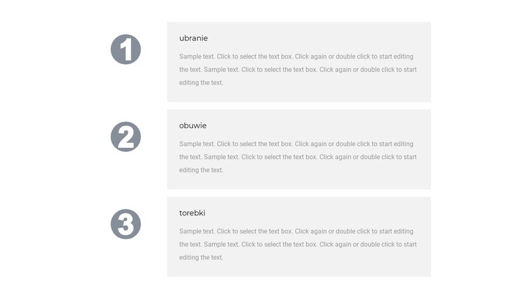 Nasze trzy zalety Szablon CSS