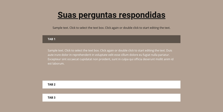 Suas perguntas populares Modelo de site