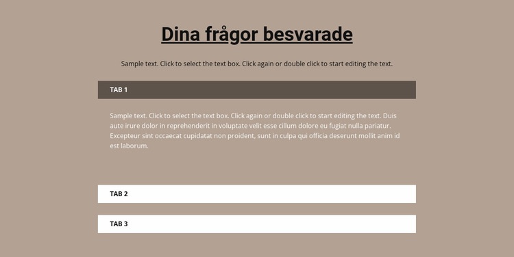 Dina populära frågor HTML-mall