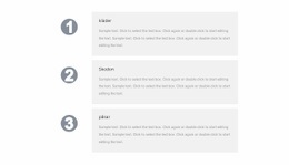 Webbplatsinspiration För Våra Tre Fördelar