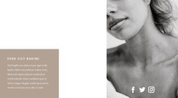 Evde Cilt Bakımı Için Harika Tek Sayfalık Şablon