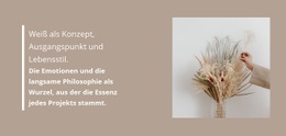 Floristische Dekorationen – Responsive Einseitenvorlage