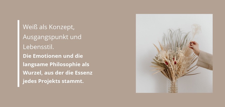 Floristische Dekorationen Website-Modell