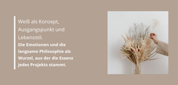 Floristische Dekorationen – Professionelle Website-Vorlage