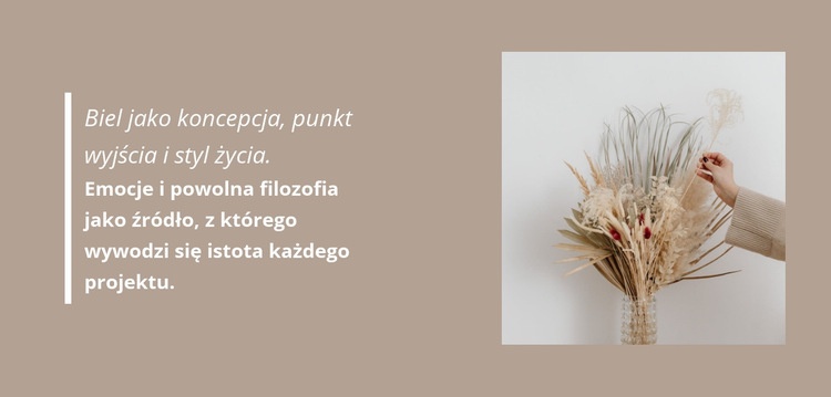 Dekoracje florystyczne Makieta strony internetowej