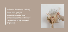 Exclusive Website Mockup For Floristic Decorations