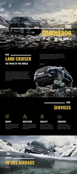 Page HTML For Land Cruiser Conqueror Car