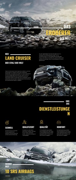 Integriertes Mehrfachlayout Für Land Cruiser Erobererauto