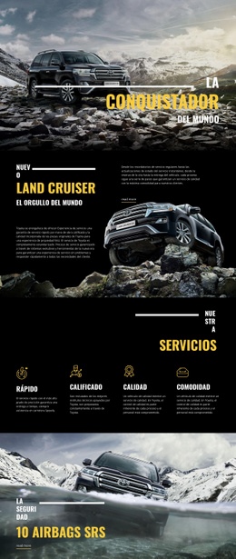 Página HTML Para Coche Conquistador Land Cruiser