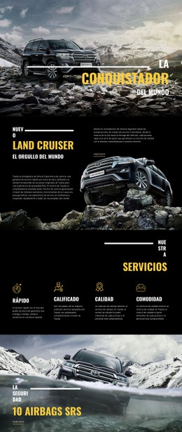 Coche Conquistador Land Cruiser Plantilla Responsiva Html5