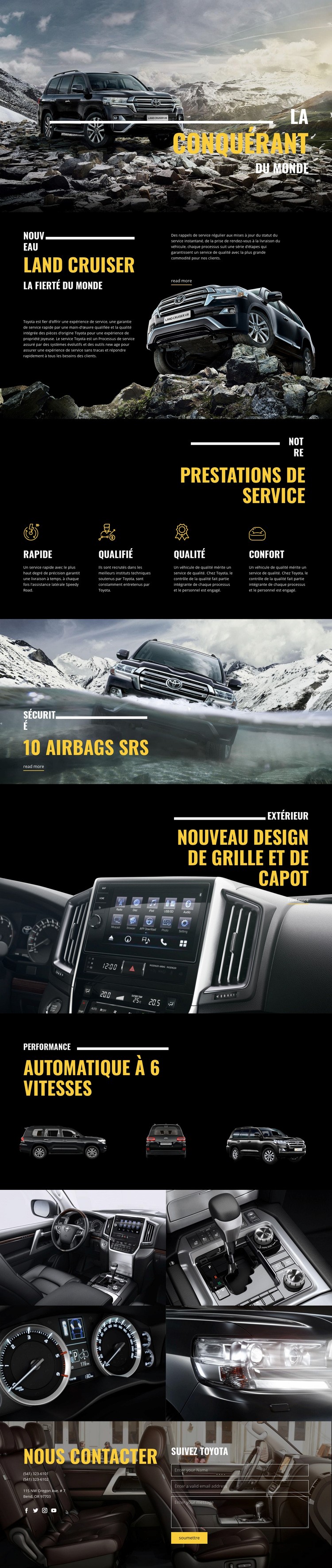 Voiture de conquérant Land Cruiser Modèle CSS