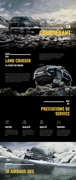 Voiture De Conquérant Land Cruiser - Page De Destination