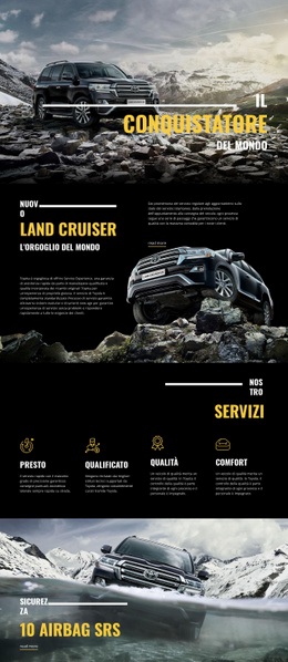 Mockup Di Sito Web Esclusivo Per Land Cruiser Conquistatore Auto