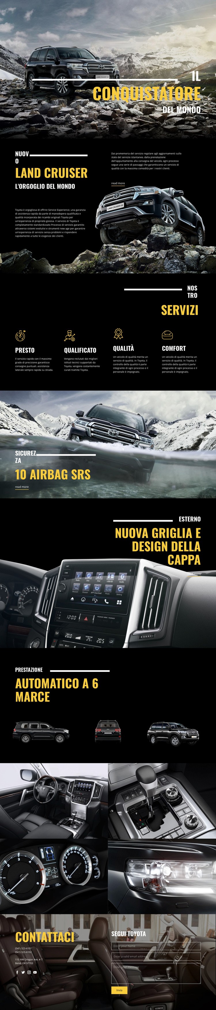 Land Cruiser conquistatore auto Un modello di pagina