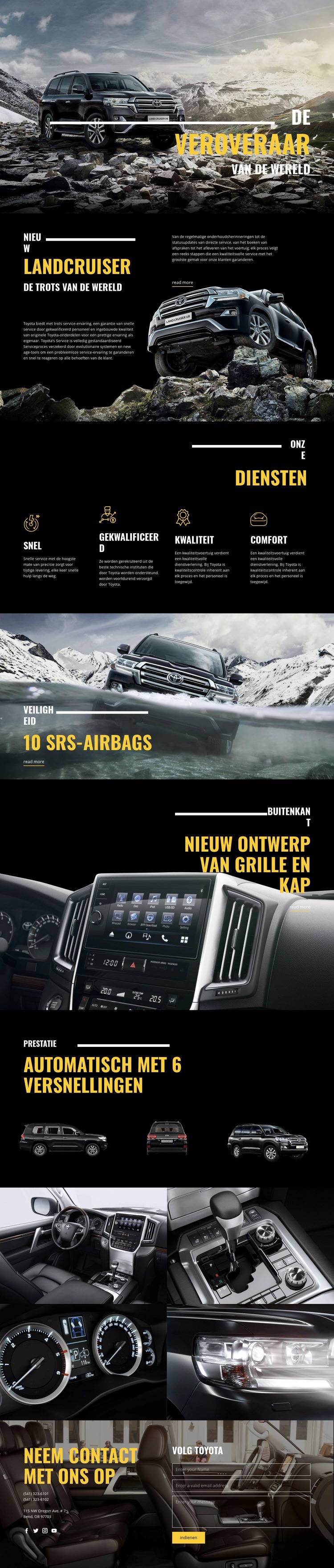 Land Cruiser veroveraar auto CSS-sjabloon