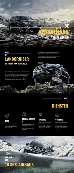 Exclusief Websitemodel Voor Land Cruiser Veroveraar Auto